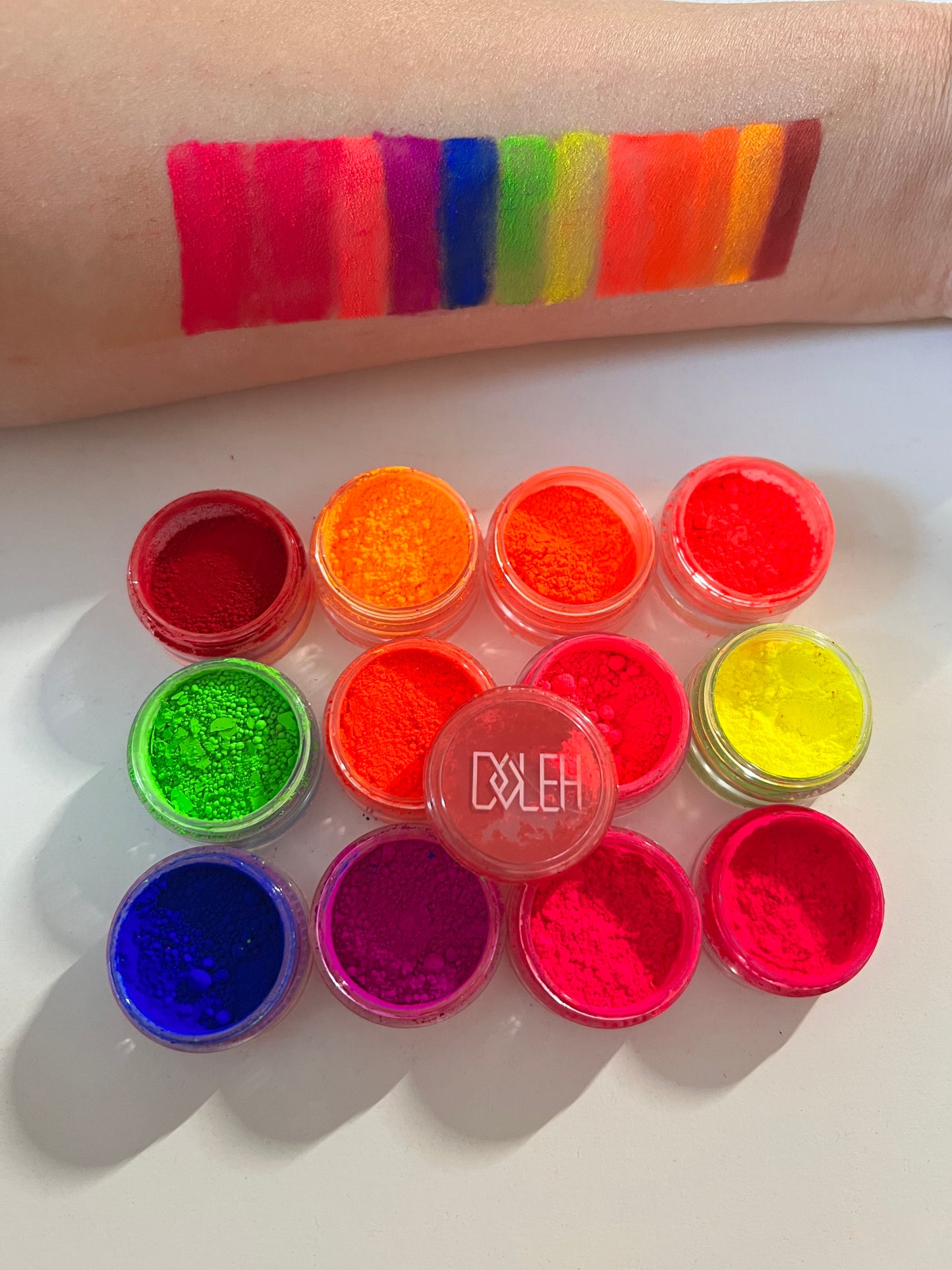 DOLEH UV Glow Pigments Eyeshadow Powders  - 12 colors