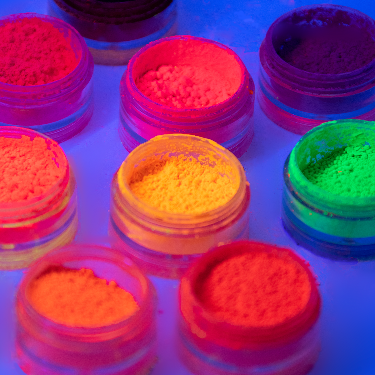 DOLEH UV Glow Pigments Eyeshadow Powders  - 12 colors